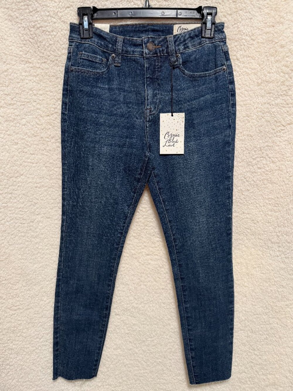 COSMIC BLUE LOVE Skinny Ankle Jeans Stretch Denim Size 27P Petite Pistola NEW